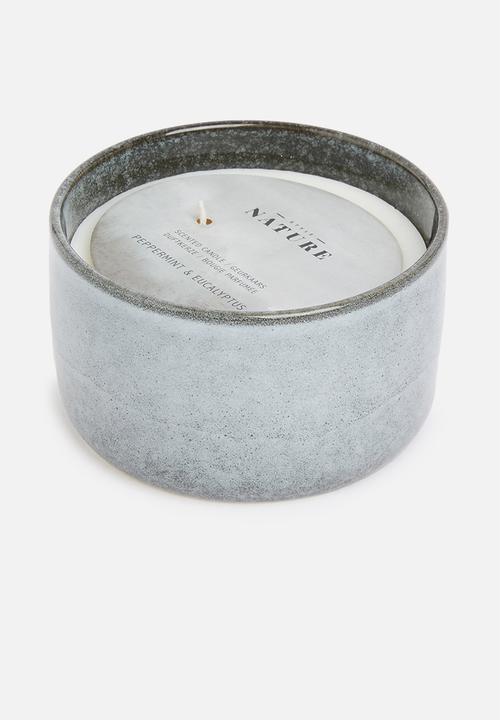 H&S - Peppermint & eucalyptus scented candle - blue grey