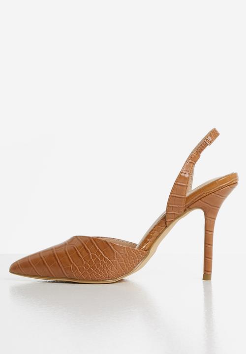 SISSY BOY - Party croc slingback court - tan