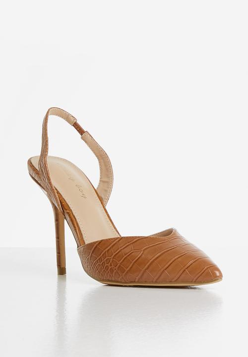 SISSY BOY - Party croc slingback court - tan