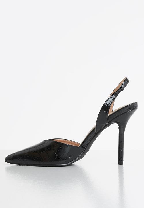 SISSY BOY - Party croc slingback court - black