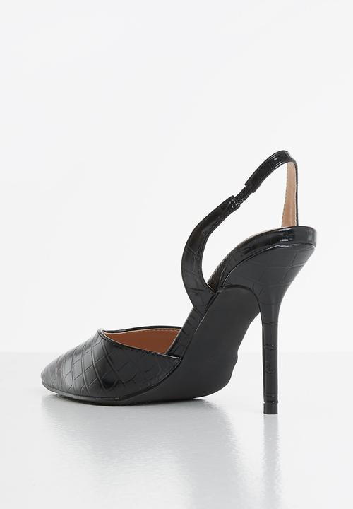 SISSY BOY - Party croc slingback court - black