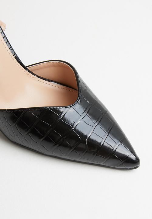 SISSY BOY - Party croc slingback court - black
