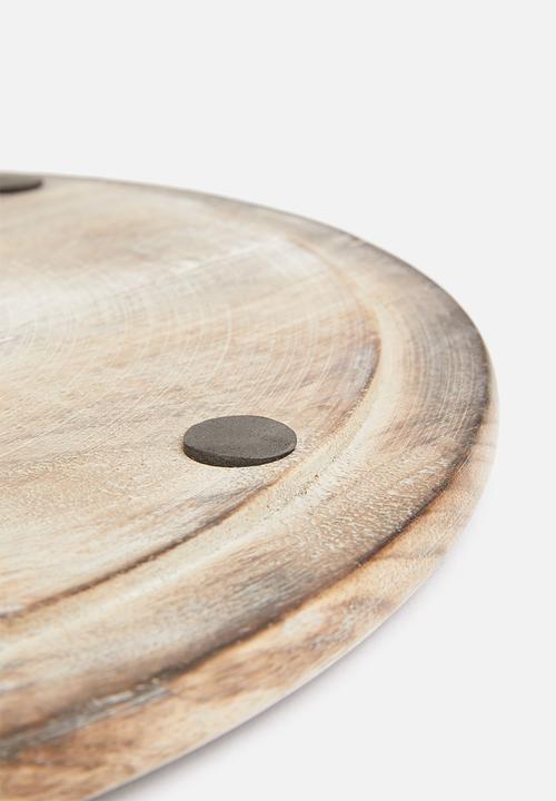 Excellent Houseware - Mango woo serving plate - lines