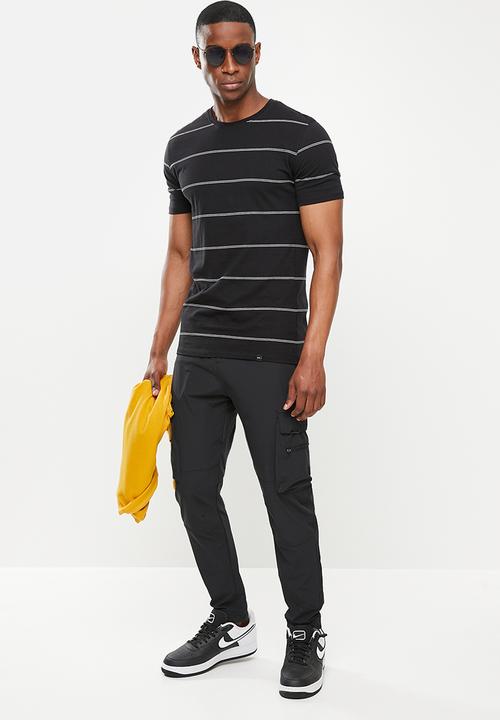 Cutty - Canyon regular fit cargo trackpants - black