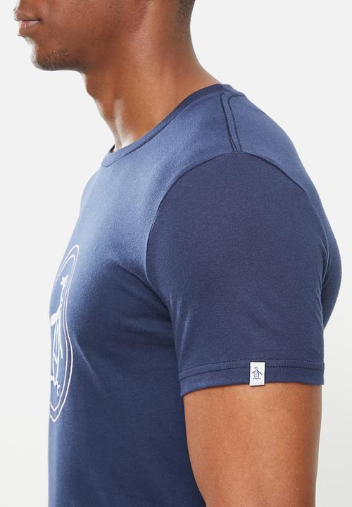 Original Penguin - Circle logo tee - dark sapphire