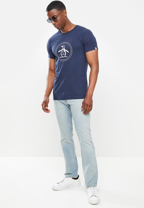Original Penguin - Circle logo tee - dark sapphire