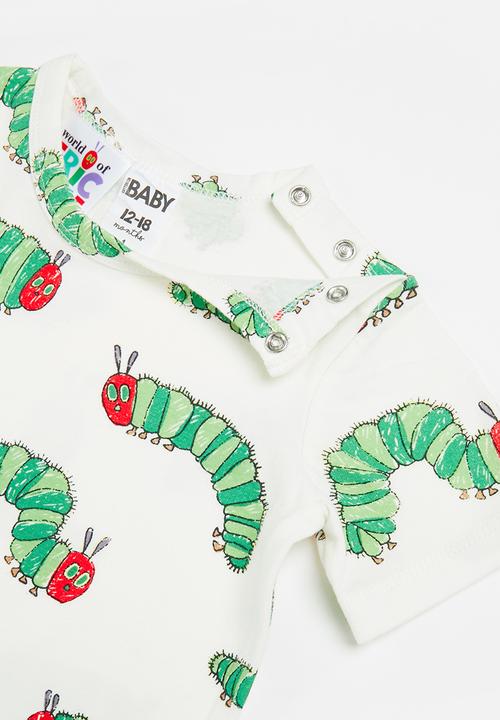 Cotton On - The short sleeve romper license - white & green