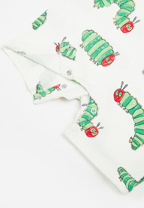 Cotton On - The short sleeve romper license - white & green