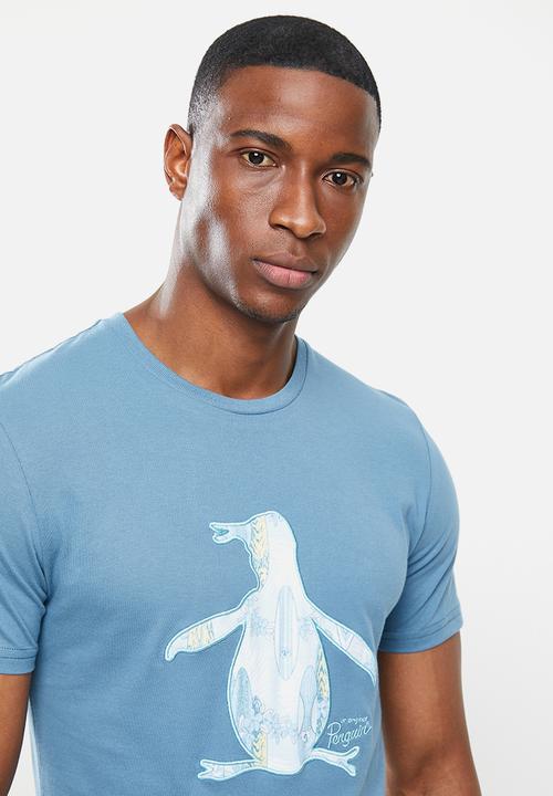 Original Penguin - Surf applique tee - coppen blue