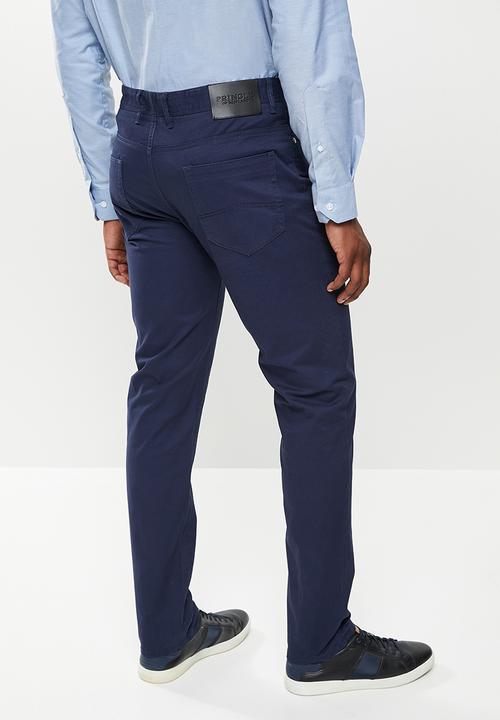 Pringle of Scotland - 5pocket chino tailored - navy pattern