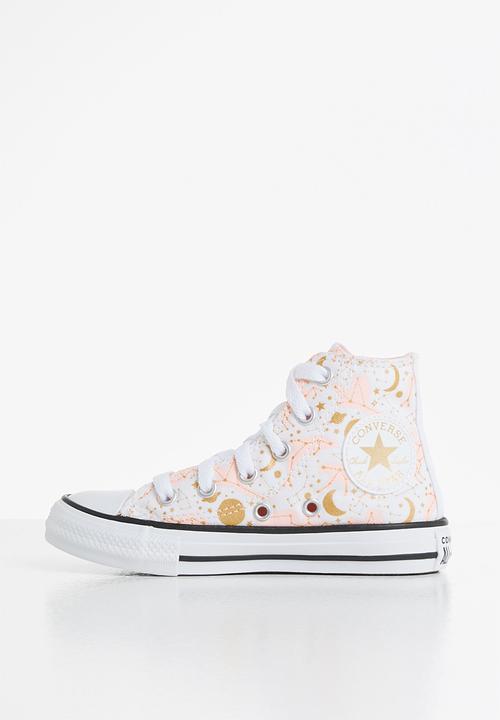 Converse - Chuck taylor all star hi - white/storm pink/gold