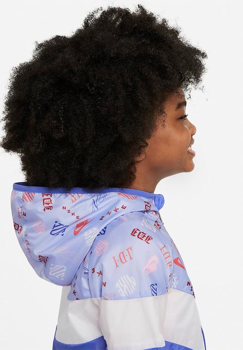 Nike - Nike girls icon clash aop windrunner - blue & purple 