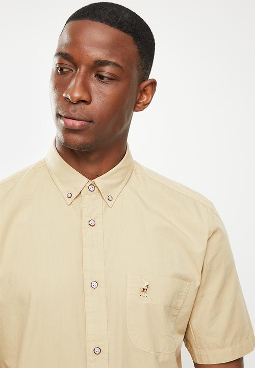 POLO - Jason ss wk shirt - stone / birch
