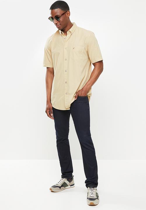 POLO - Jason ss wk shirt - stone / birch