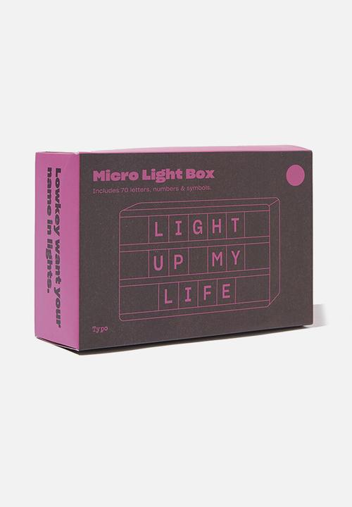 Typo - Micro light box - magenta rectangle