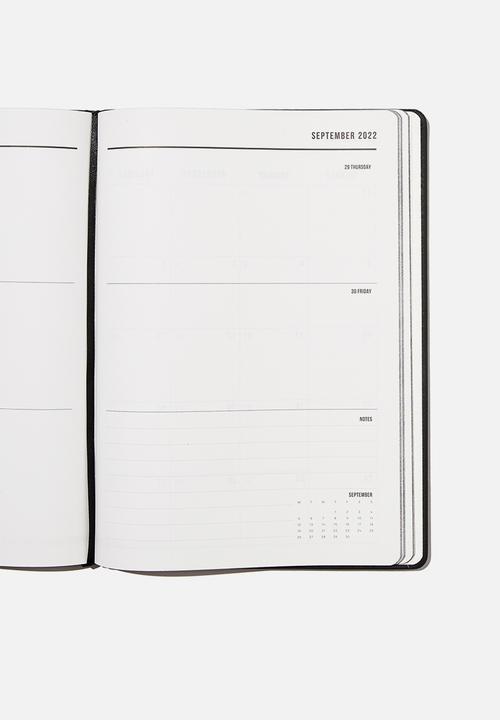 Typo - 2022 A4 weekly buffalo diary - jet black