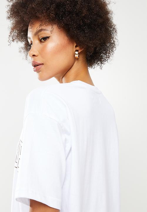 Missguided - Oversized missguided tshirt dress - white 