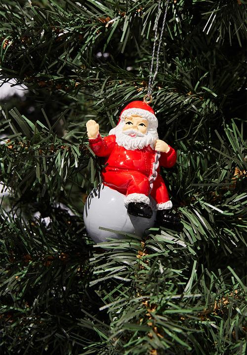 Typo - Resin christmas ornament-santa wrecking ball