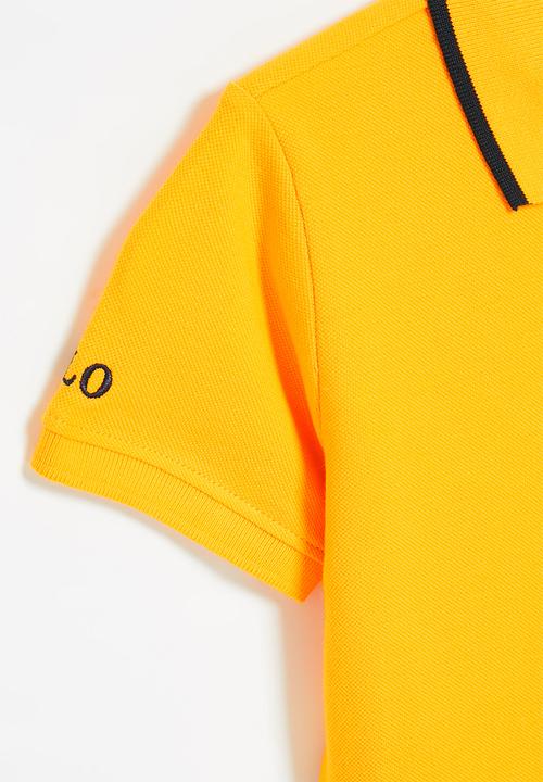 POLO - Boys david cut & sew qtr zip golfer - yellow