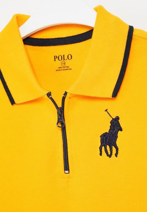POLO - Boys david cut & sew qtr zip golfer - yellow