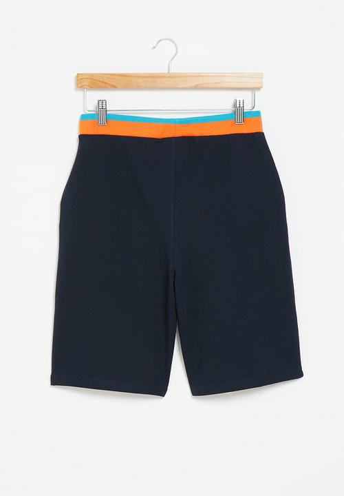 POLO - Boys kai printed short - navy