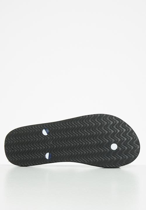 Aca Joe - Print slip-slops - navy & white