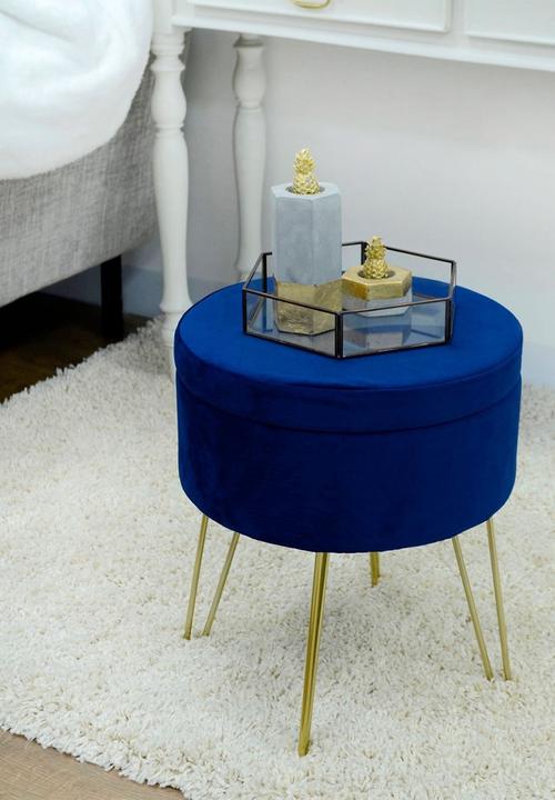 Fine Living - Cairo storage ottoman - navy