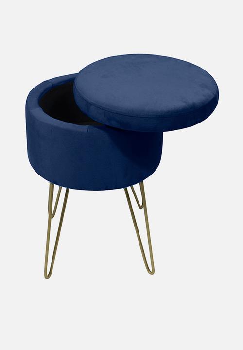 Fine Living - Cairo storage ottoman - navy