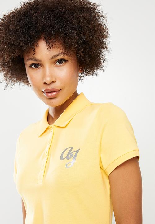 Aca Joe - Golfer short sleeve polo dress - yellow