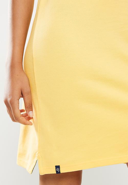 Aca Joe - Golfer short sleeve polo dress - yellow