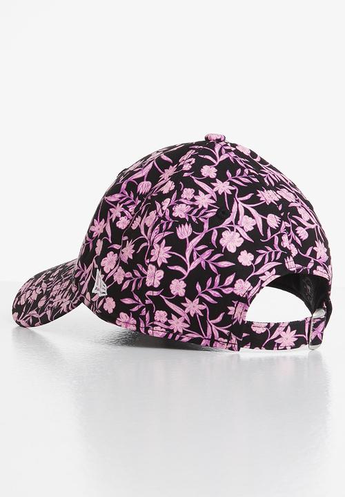 New Era - Female wmns floral 9forty - black & pink