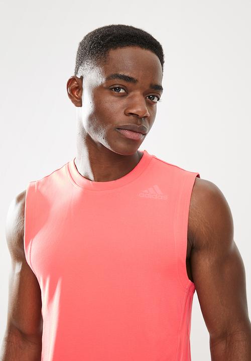 adidas Performance - Aero 3s sl tee  - coral