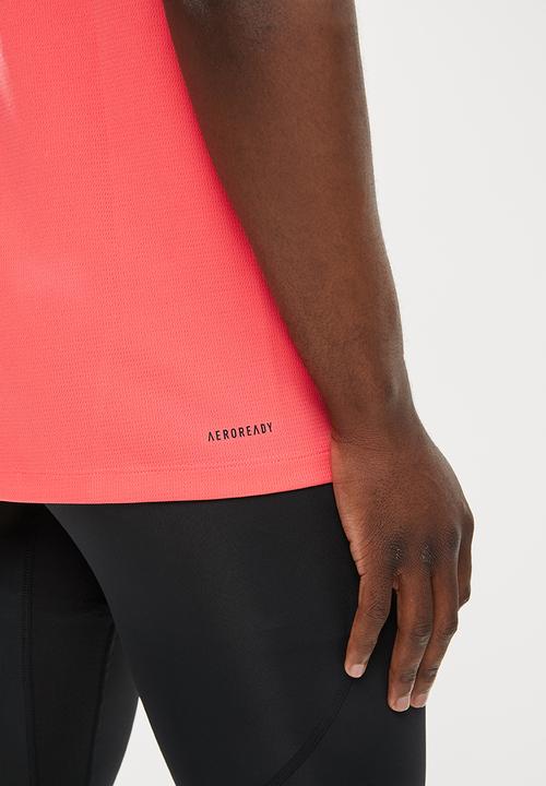 adidas Performance - Aero 3s sl tee  - coral
