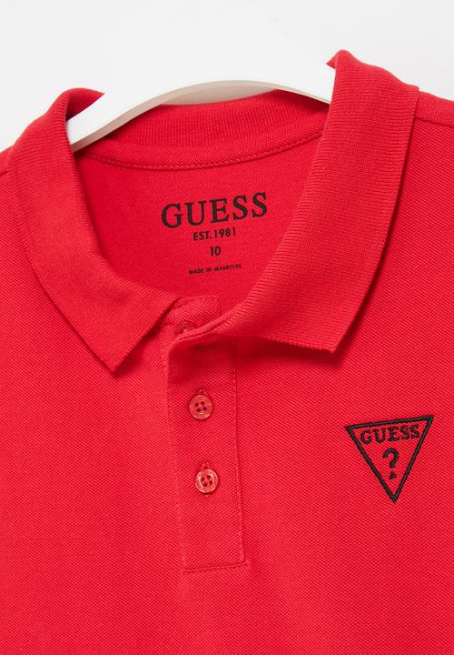GUESS - Core embroieder golfer - red