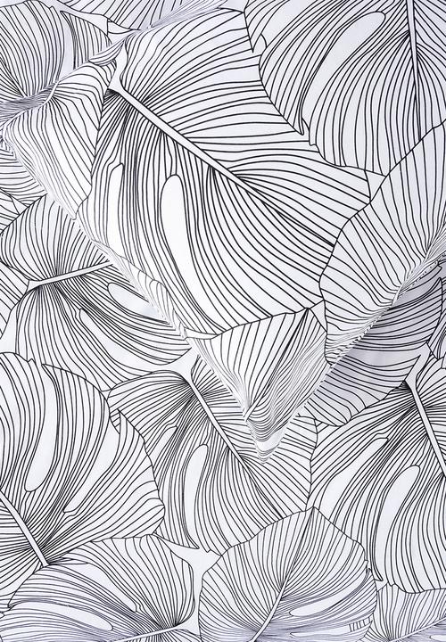 Linen House - Monstera duvet cover set - black & white