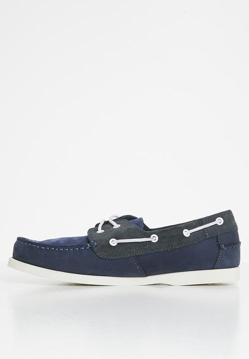 POLO - Chad boat contrast lace up - navy
