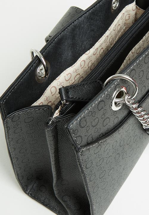 GUESS - Clanton satchel - coal