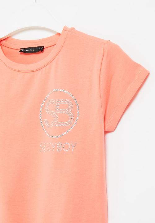SISSY BOY - Corrie loose tie top - light coral
