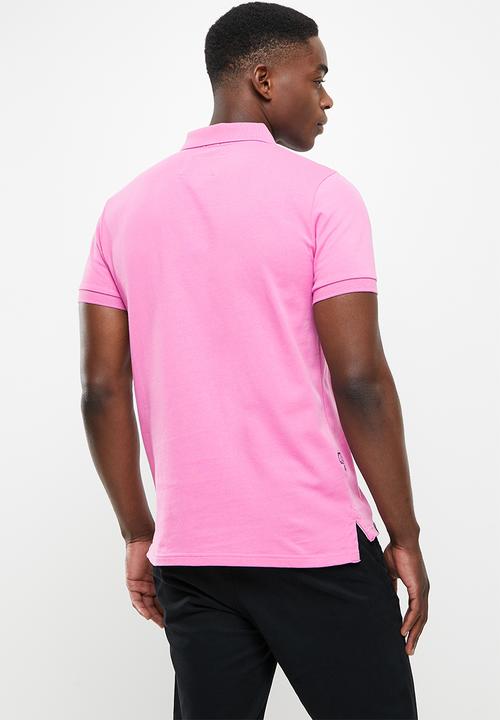 Aca Joe - Monogram emb double knit golfer - mauve