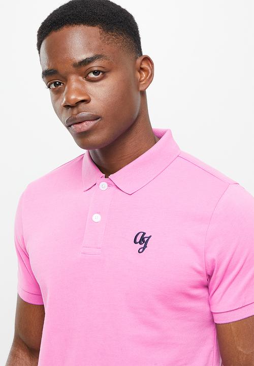 Aca Joe - Monogram emb double knit golfer - mauve