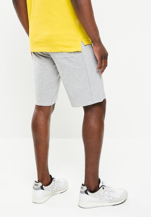 Aca Joe - Unbrushed fleece elasticated shorts - grey
