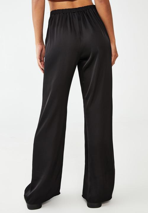 Cotton On - Santorini satin pant - black