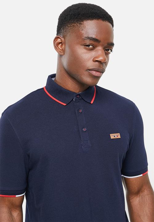 SOVIET - M cordova short sleeve pique golfer  - navy