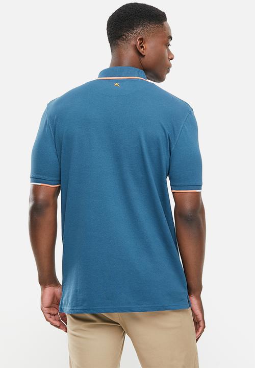 SOVIET - M cordova short sleeve pique golfer  - teal