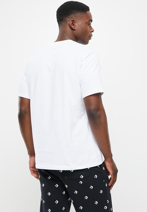 Converse - Embroidered star chevron left chest tee - white