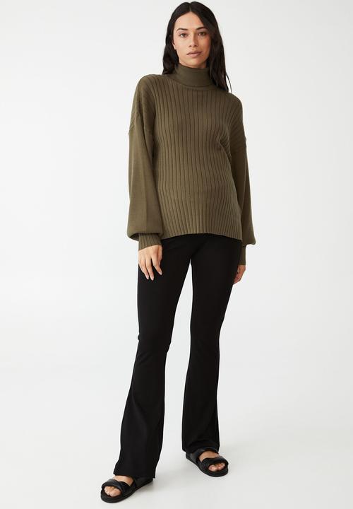 Cotton On - Maternity flare legging - black
