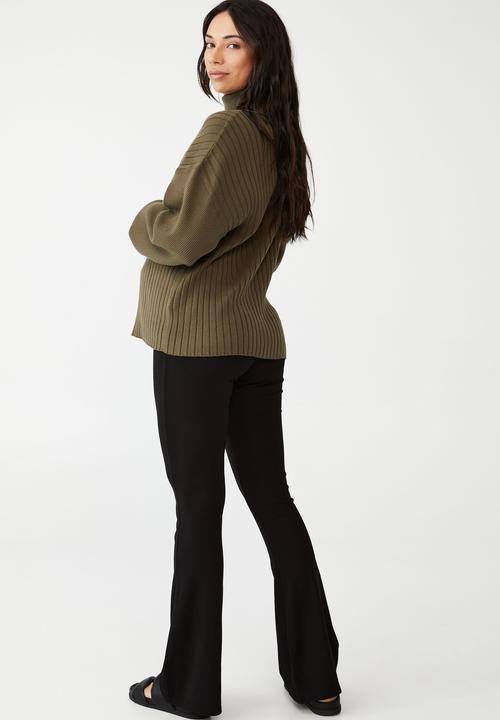 Cotton On - Maternity flare legging - black