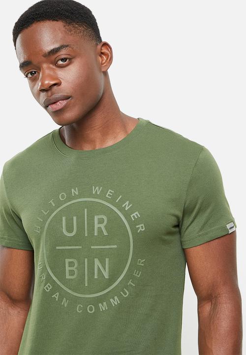 urban° - Urban printed short sleeve tee - olive