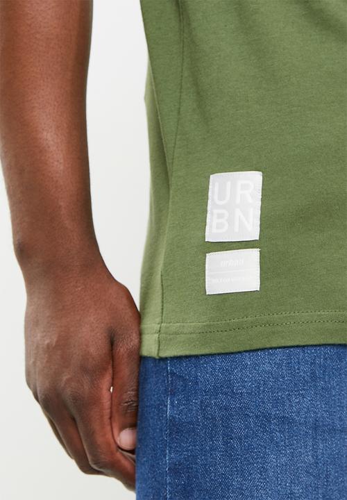 urban° - Urban printed short sleeve tee - olive