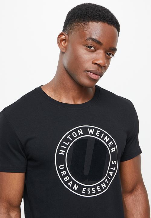 urban° - Urban printed short sleeve t-shirt - black